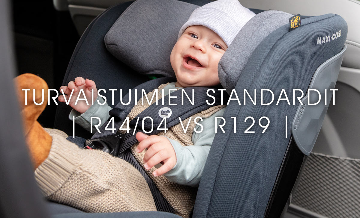 R44/04 ja R129 turvaistuinstandardien erot